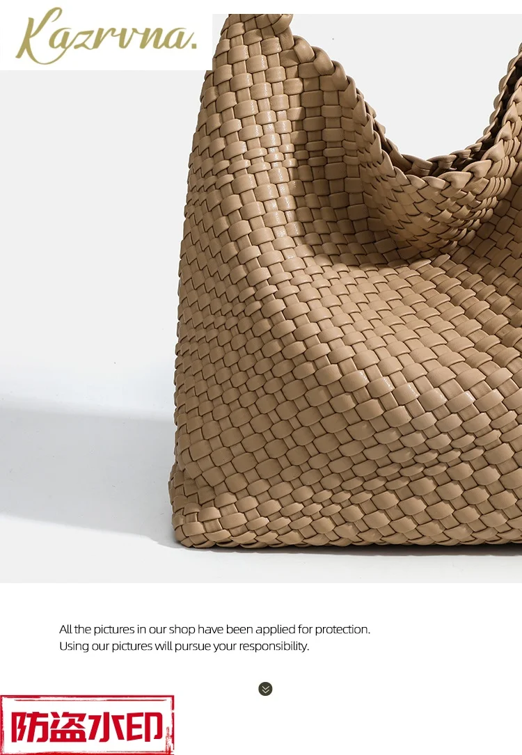 Leichte, luxuriöse, handgefertigte, gewebte PU-Tasche, Designer-Tasche mit Tragegriff, tägliche Pendeltasche für Damen, einzelne Umhängetasche, Freizeit- und Outdoor-Reisetasche – Detail 9