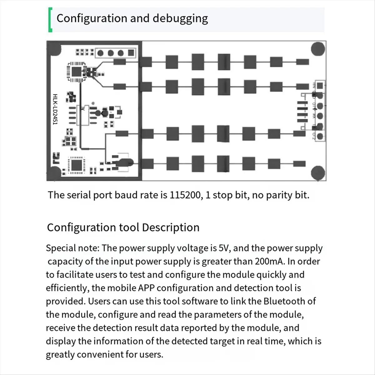 A73T LD2451 24G Vehicle Ranging Speed Measurement Millimeter Wave Radar Vehicle Condition Monitoring Sensor Module