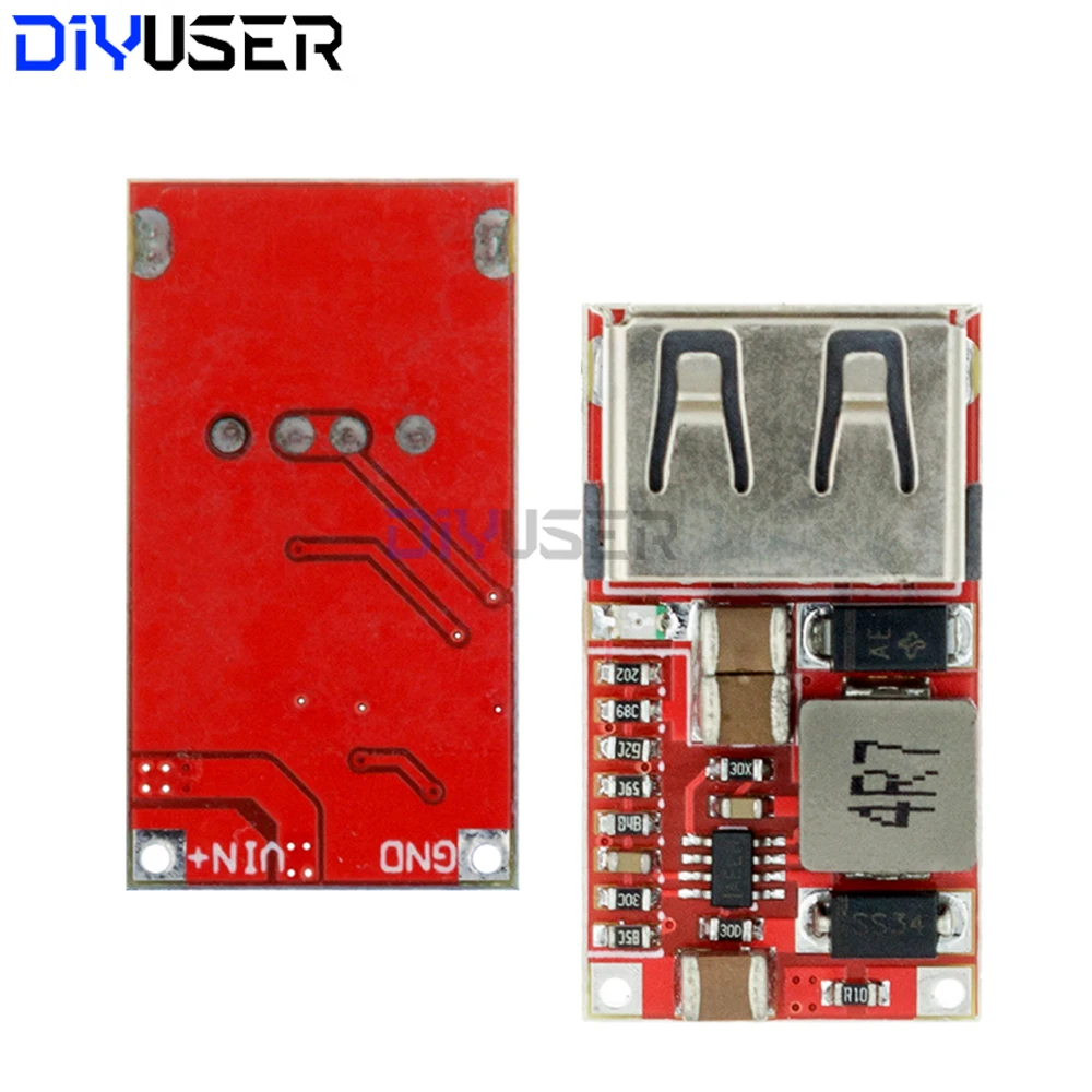 6–24 V auf 5 V 3 A USB-Abwärtswandler, DC-DC-Abwärts-Leistungsmodul für Autotelefon-Ladegerät