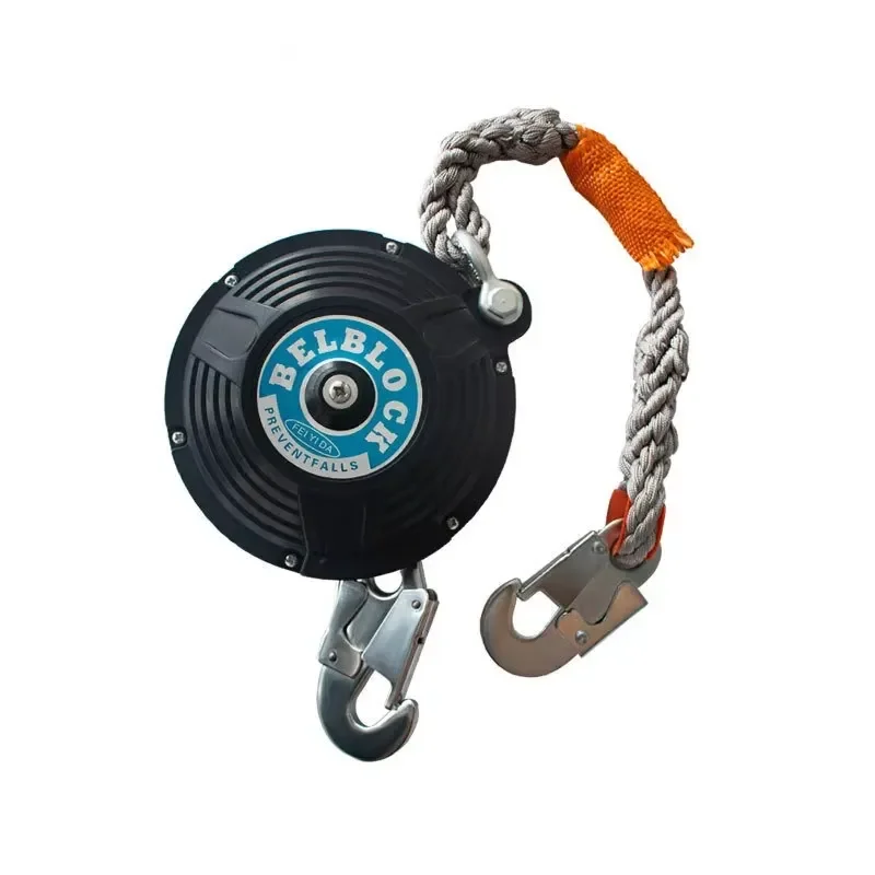 Portable anti-fall device 10m webbing insulated self-locking safety block 150kg load capacity, light double lock