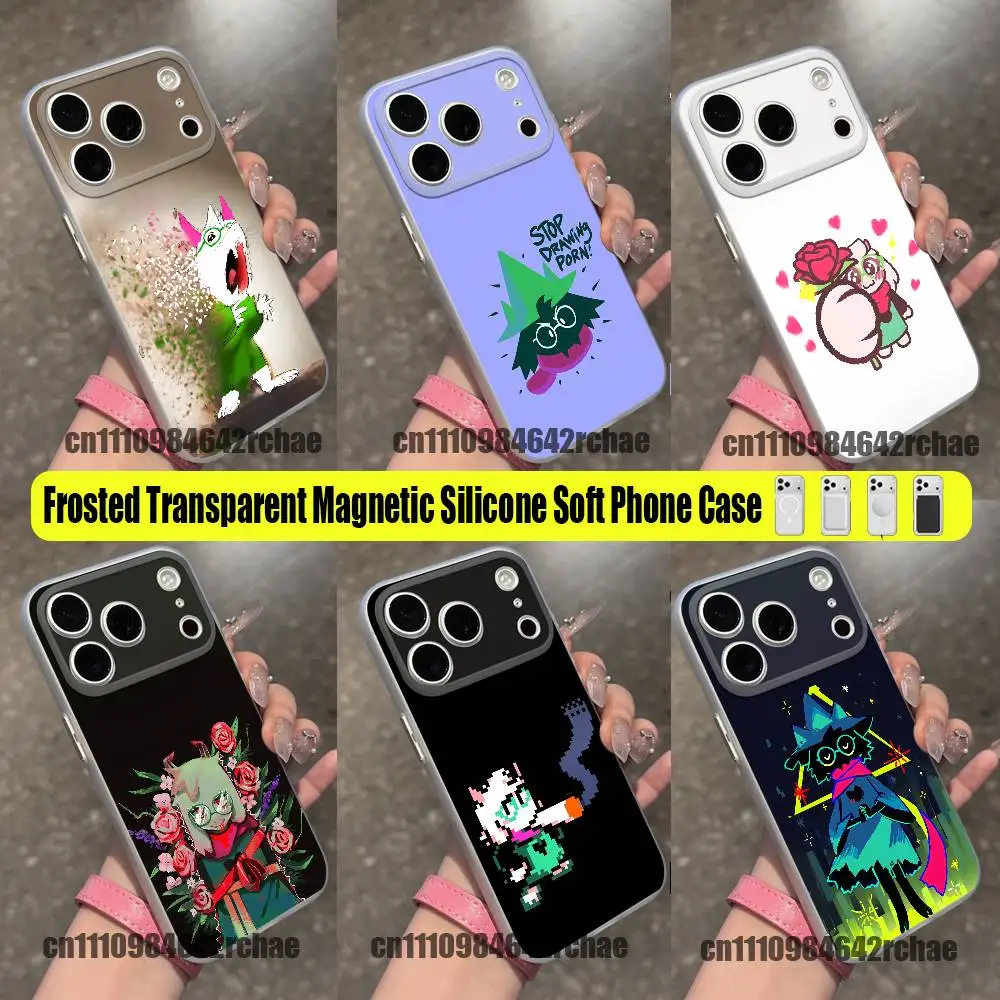 For Ralsei Deltarune Phone Case For iPhone 13,16,11,15,12,17,14,Plus,E,Air,Pro,Max,Mini For Magsafe Magnetic Clear