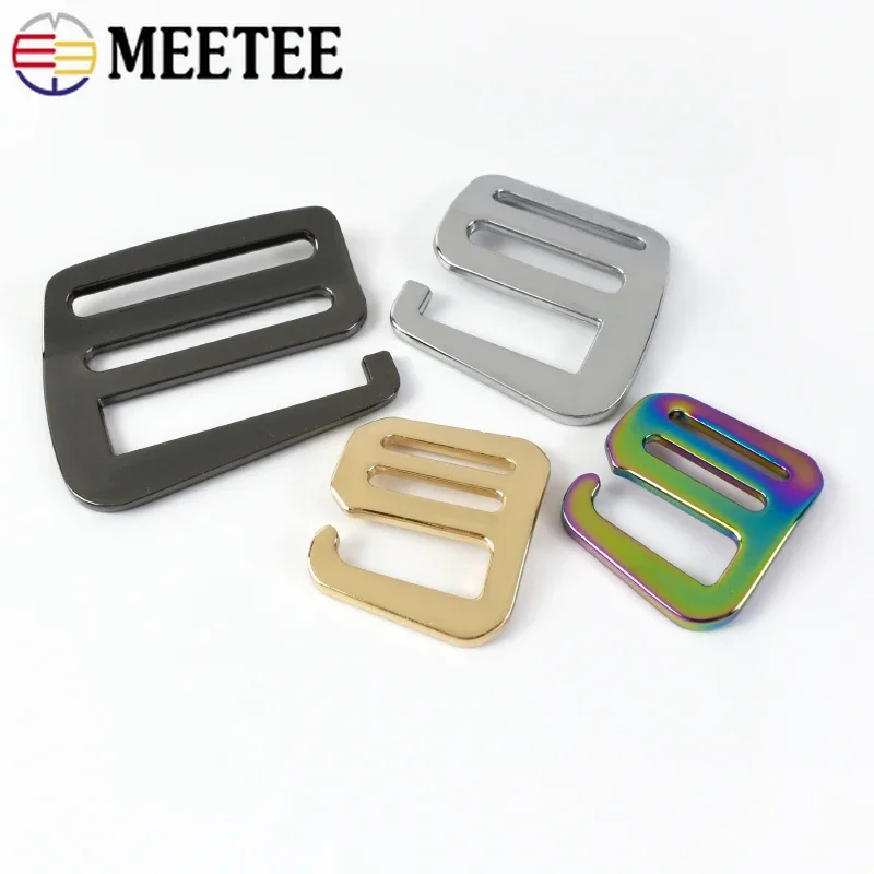 4/10Pcs 19/25/32/38mm Metal G Hook Tri-Glide Slider Buckles Bag Belt Adjust Clasp Bagaż Backpack Strap Ring Hooks Akcesoria