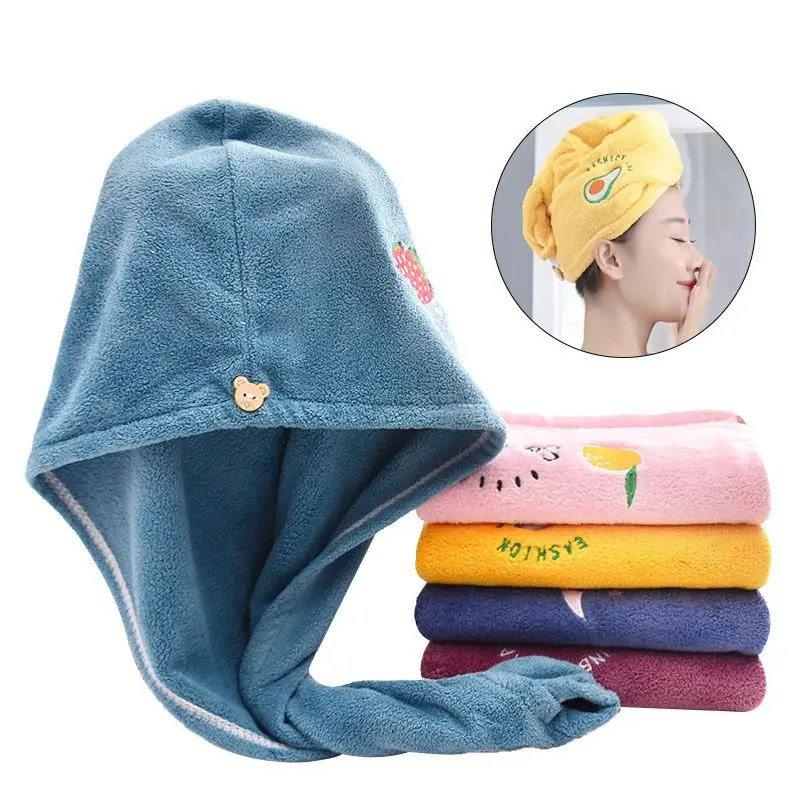 

Soft Microfiber Girls Hair Towel Super Absorbent Quick Drying Magic Shower Cap For Women Bathroom Hair Turban Twist Head Wrap