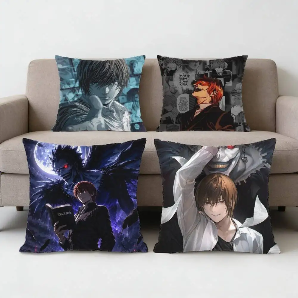 D-Death -Note Light Yagami Pillow Case for Sofa Living Room Home office Decor Protective Cover
