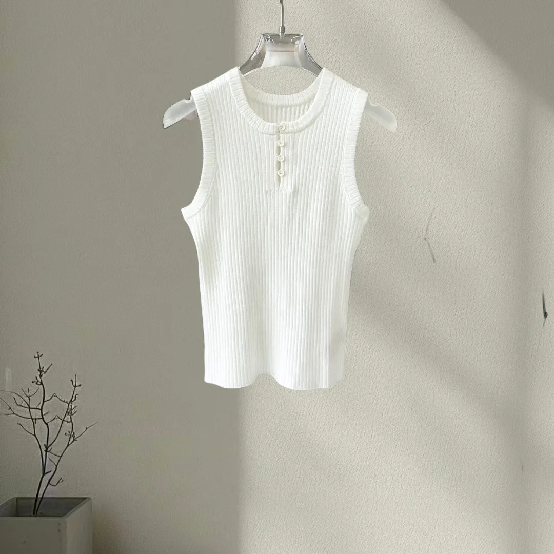 

2024 Women's Clothing Simple high quality knitted vest Spring Summer New No.29