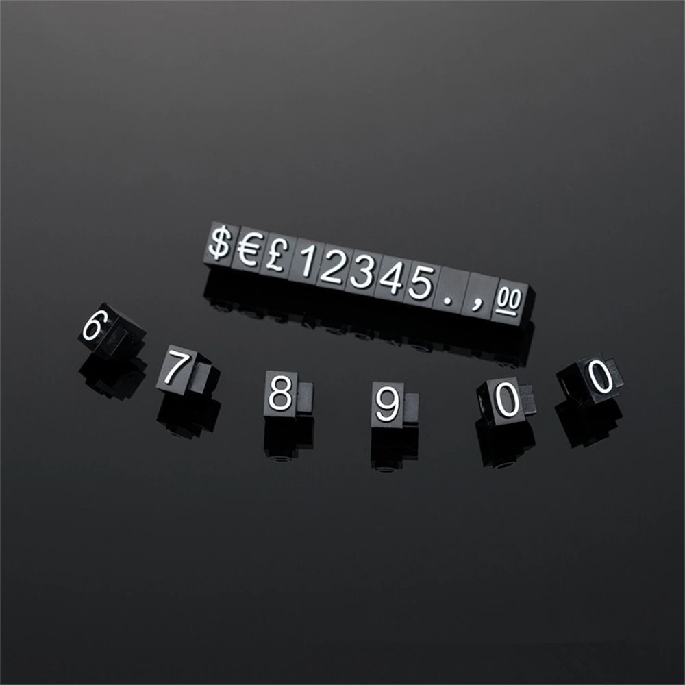 4*6mm Jewelry Pricing Cube Angled Set Small Pricing Block Kit Number Price Label Tag Price Display Stand