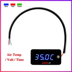 koso MINI 3 IN 1 Motorcycle thermometer Air temperature Time Voltage gauge for nmax 125 Universal Bike Accessories