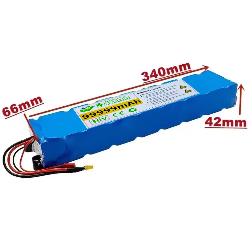 36V 99.99Ah 18650 Rechargeable Lithium Battery Pack 10S3P 1000W Power Modified Bicycle Scooter Electric Vehicle with BMS