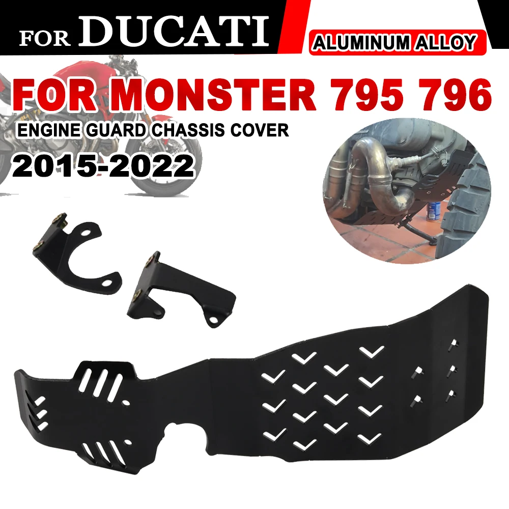 

For DUCATI Monster 795 796 Monster795 Monster796 2021 Motorcycle Accessories Engine Protection Cover Chassis Guard Skid Plate