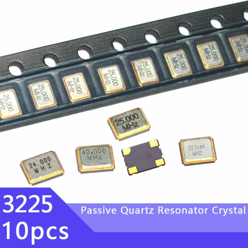 10PCS 3225 4PIN 12Mhz 12M 12 MHz 3.2*2.5mm Passive SMD Quartz Resonator Crystal