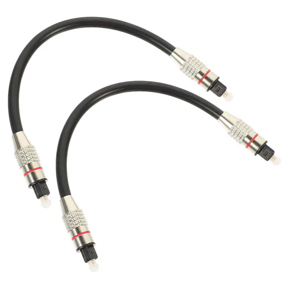 2Pcs Digital Audio Optical Cable High-Fidelity Stable Signal Transmission Scratch-Proof Wear-Resistant for TV Game Console Home