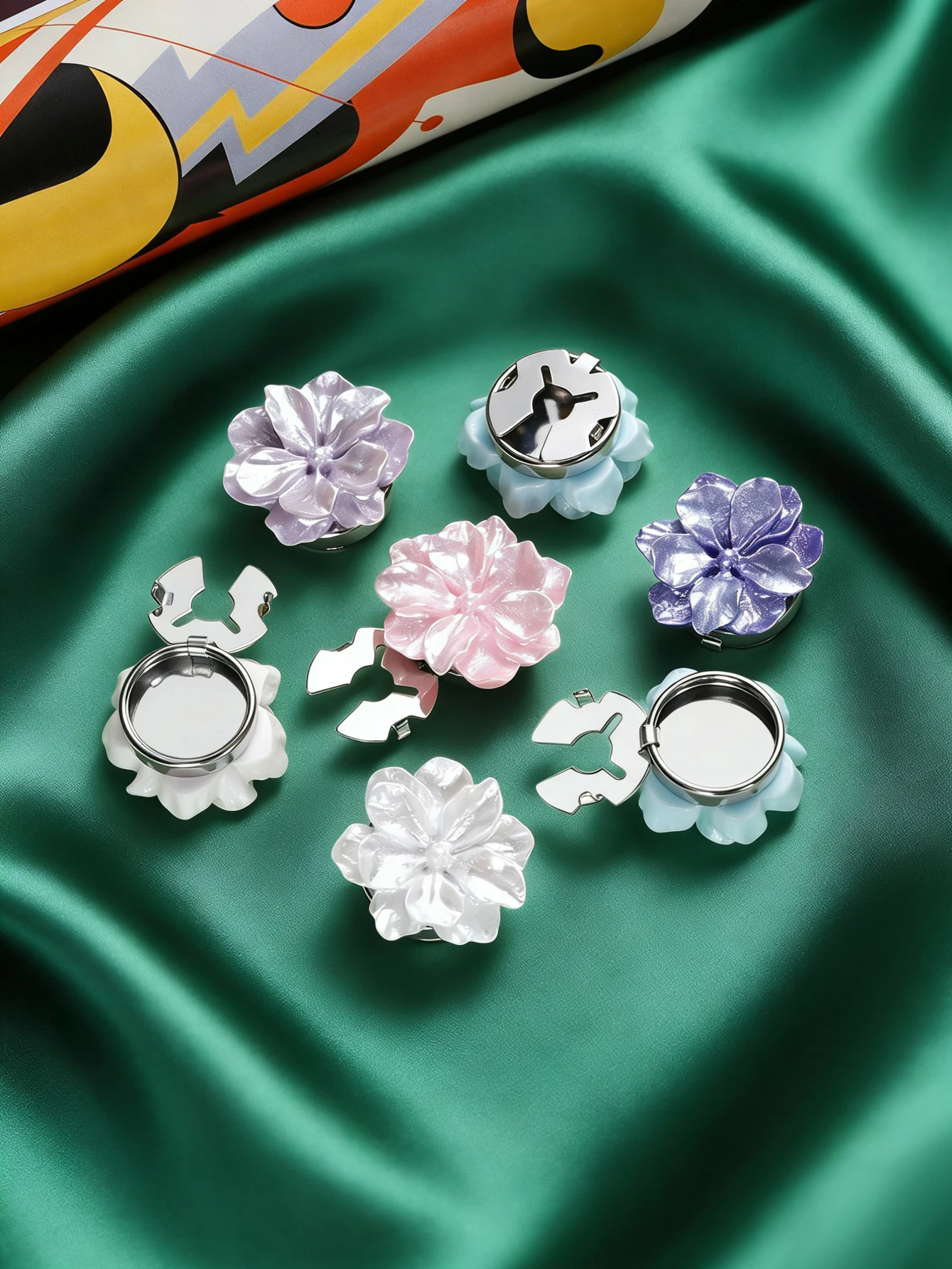 

1 шт./5 шт. Металлическая заколка-лепесток с жемчугом для платьев, рубашек, вязаных кардиганов, тонкой верхней одежды, сумок, заколок для волос, брошей, аксессуаров (Рен)