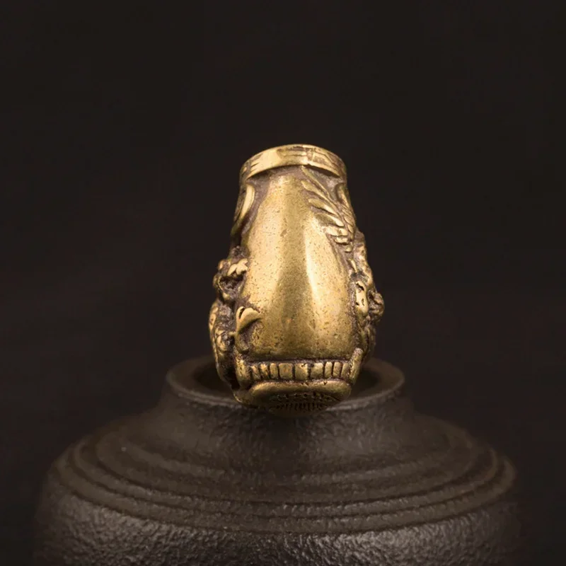 Vintage Brass Dragon Pattern Bent Smoking Tobacco Pipe Accessories Chinese Traditional Pure Copper Cigarette Holder Collections - Image 5