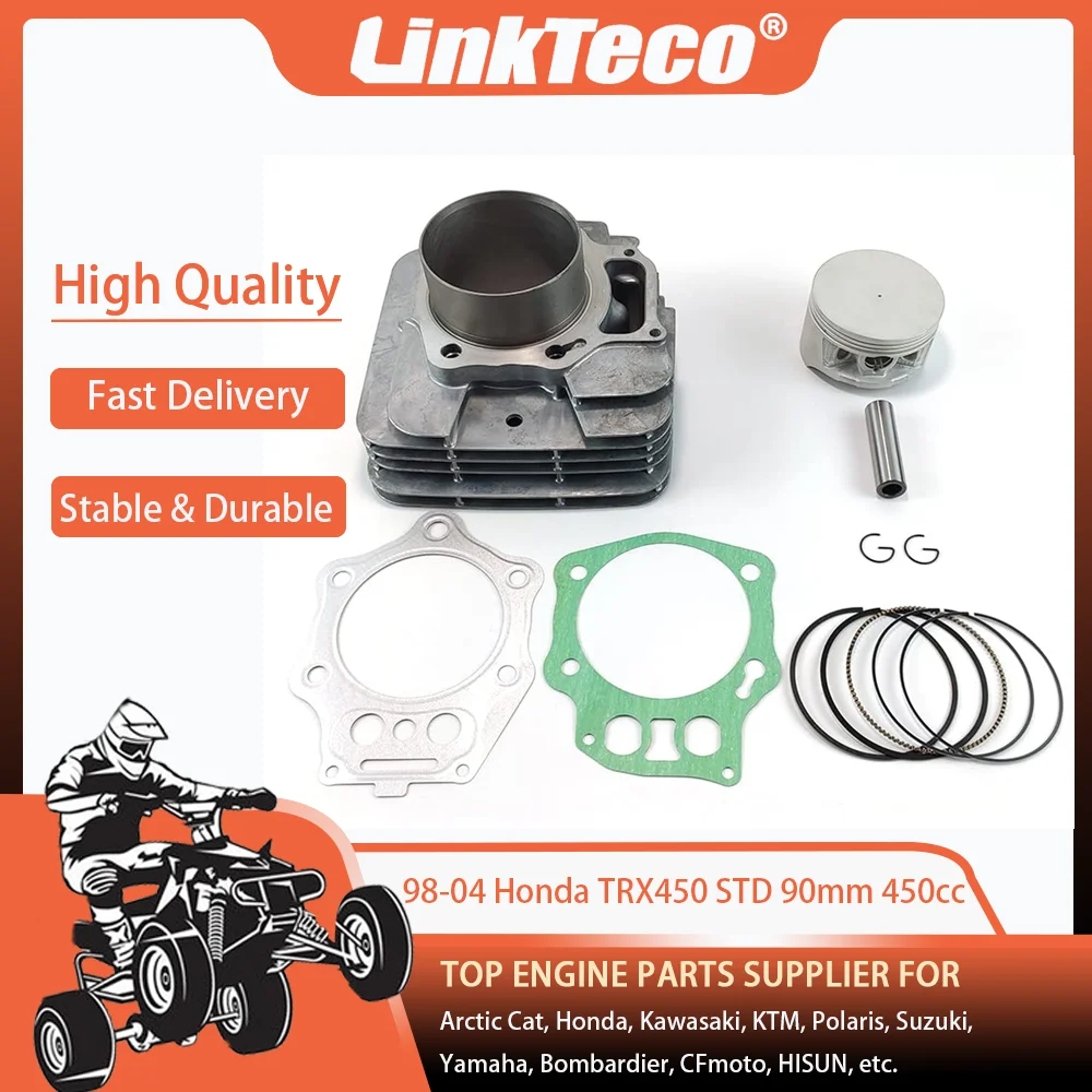 98-04 90MM 450cc Cylinder Piston Gasket Kit Replacement For Honda Foreman ETRX450 FTRX450S TRX ES 450 TRX450 4x4 12100-HN0-A00