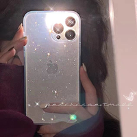 For iPhone 15 14 Pro Max 13 12 11 X XR XS 7 8 Plus SE 2022 Luxury Bling Glitter Clear Case Shockproof Transparent Soft Cover