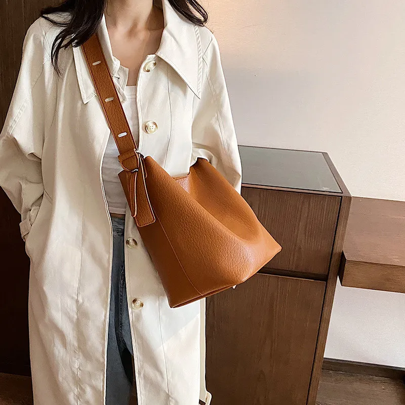 PU Leather Bucket Bags for Women shoulder messenger Bag Trend purse and Handbags Travel Lady Designer Brand Female Hand Bag bols