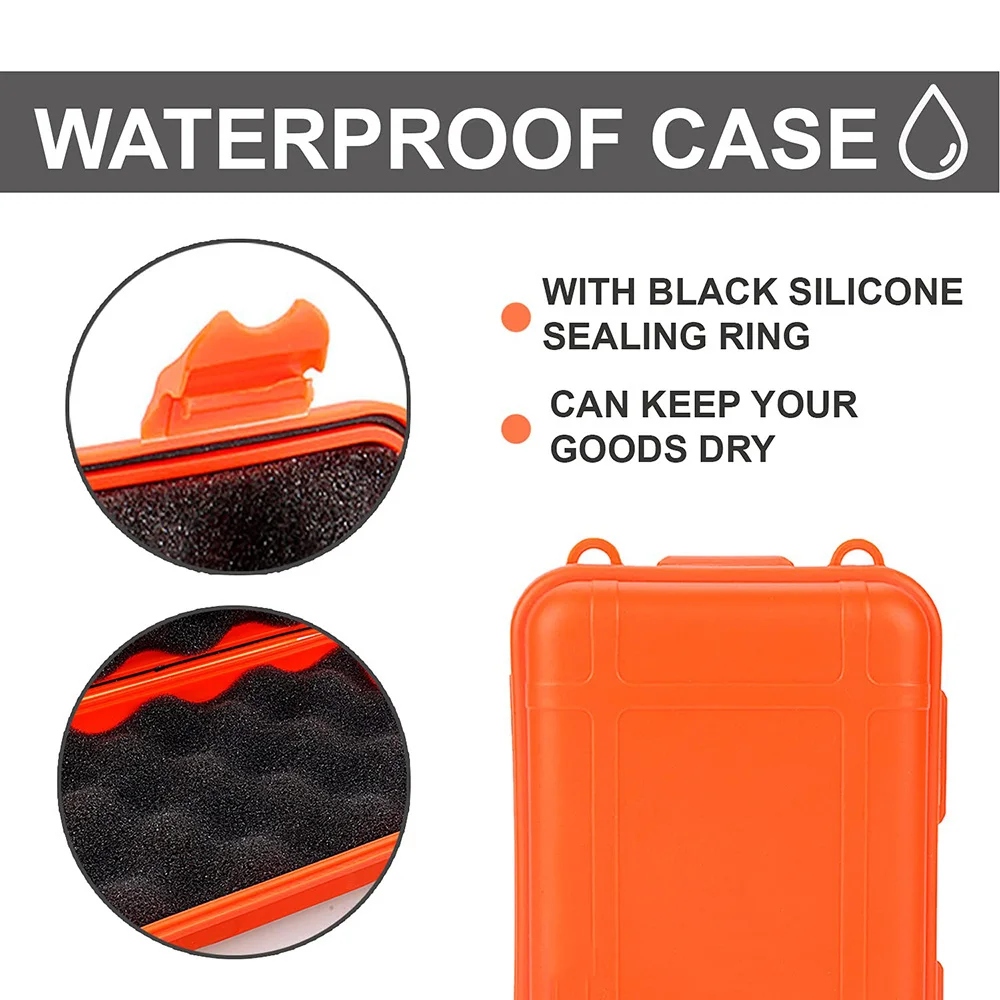 Small Suitcase Waterproof Case Storage Tool Box Hard Case Outdoor Camp Fish Container Mini Plastic Briefcase EDC SOS With Foam