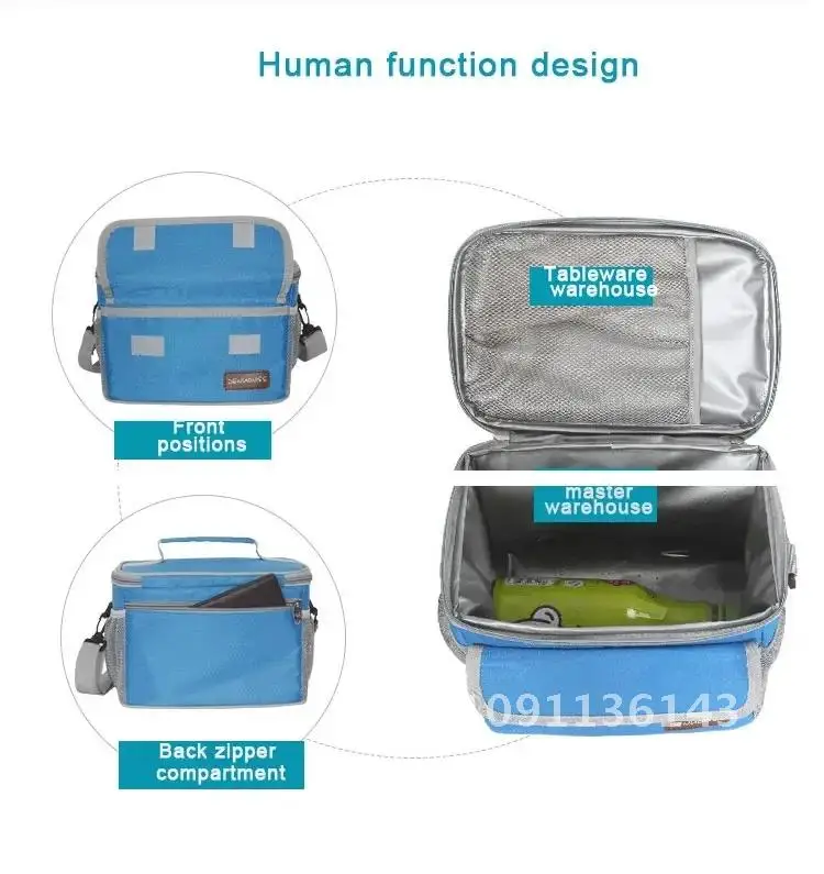 Portable Insulated Bags Women Men Waterproof and Cooler Leakproof Fridge Outdoor Bag Bento EVA Picnic Lunch Thermal Work Food 6L