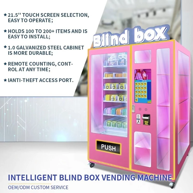 TCG Card Vending Machine Blind Box Smart Kiosk Touch Interactive Collectible Card Prize Gift for Mall Family Day
