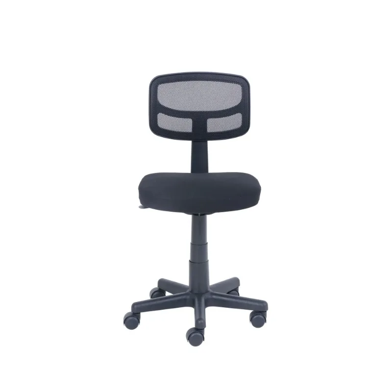 Mesh Task Chair with Plush Padded Seat, Black/Black, office furniture