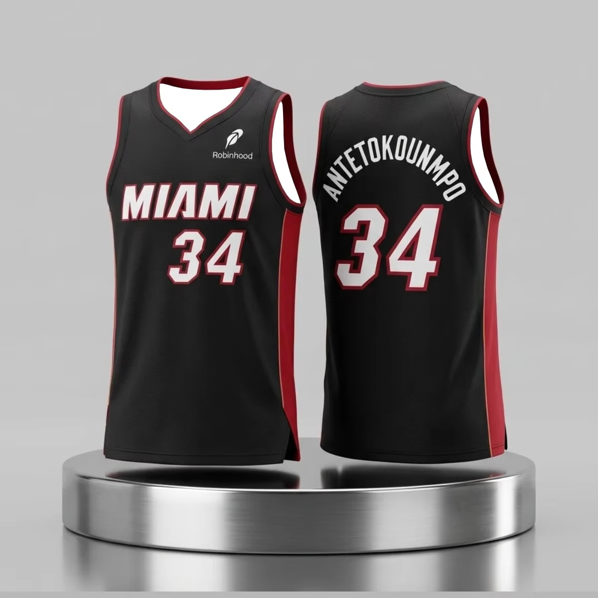 2026 Neues Heat Antetokounmpo Grafik-Tanktop mit V-Ausschnitt, Ärmellos, Übergroßes Mesh-Basketballtrikot, Atmungsaktiv, Familien-Partnerlook – Detail 4