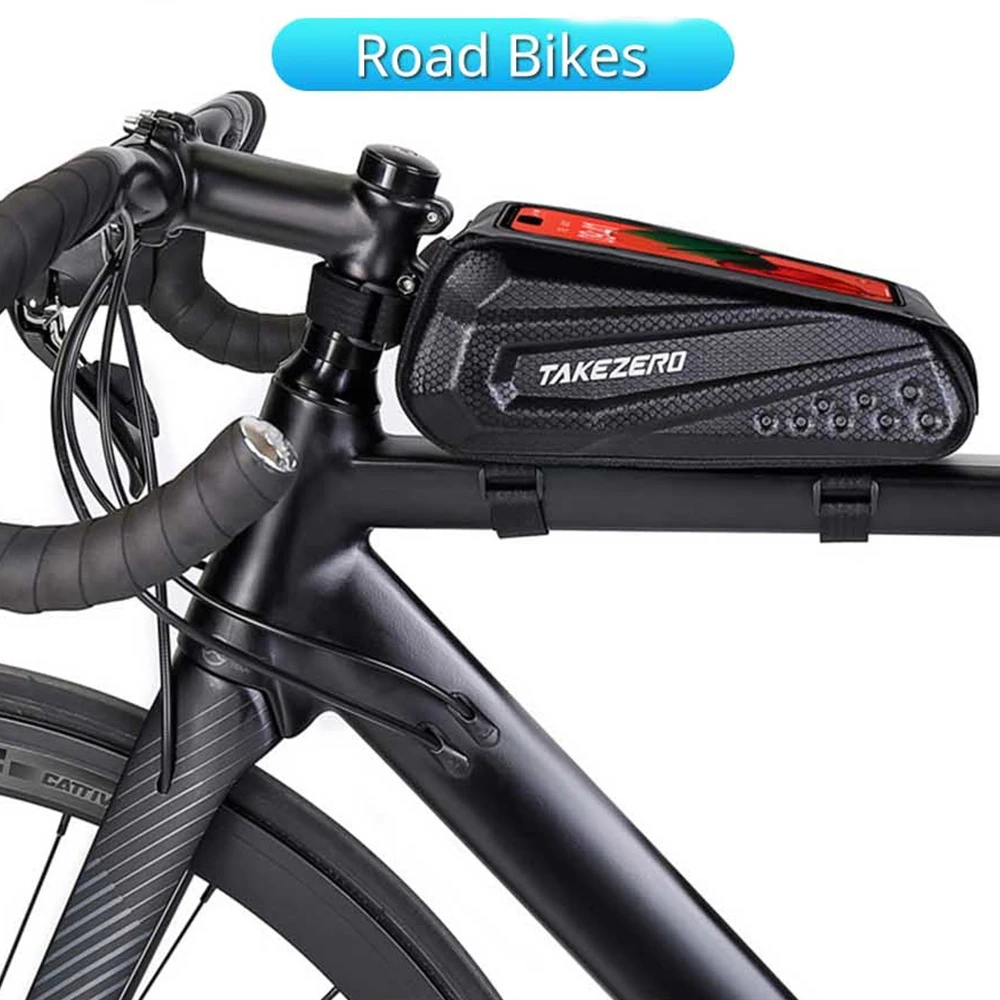 مقاومة للماء شاشة تعمل باللمس لركوب الدراجات ، إطار أنبوب أمامي علوي ، حقيبة دراجة الطريق MTB ، حقيبة-2 لتر ، ملحقات الدراجات #5