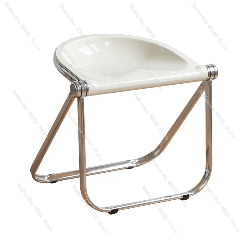 360-Degree Rotating Transparent Acrylic Folding Chair, Photography Makeup Chair, Stylish Cafe Table and Chair Set