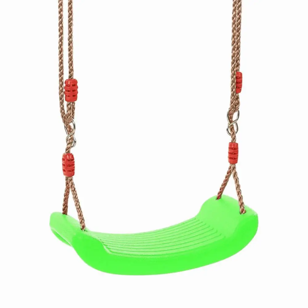 أرجوحة بلاستيكية للأطفال مع حبل معلق، أرجوحة متعددة الألوان، ملحقات ارتفاع قابلة للتعديل، لوح الجلوس، أرجوحة داخلية وخارجية #4