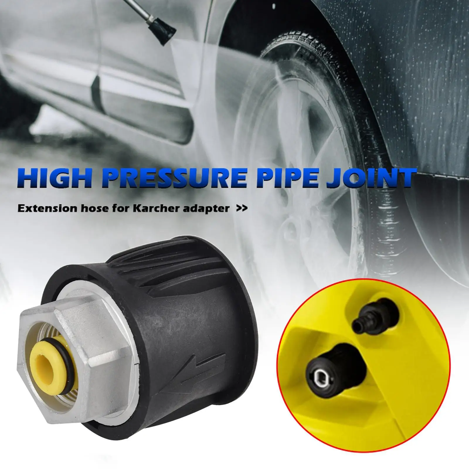 Pressure Washer Hose Adapter Quick Connect Metal Fitting for Garden Hose Sprayer and Surface Cleaner