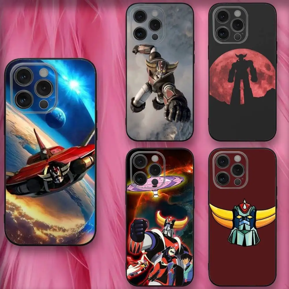 

UFO R-Robots G-Grendizers Phone Case For iPhone 16,se4,15,14,13,12,11,Pro,X,XS,Max,XR,Plus,Mini Soft Black Cover