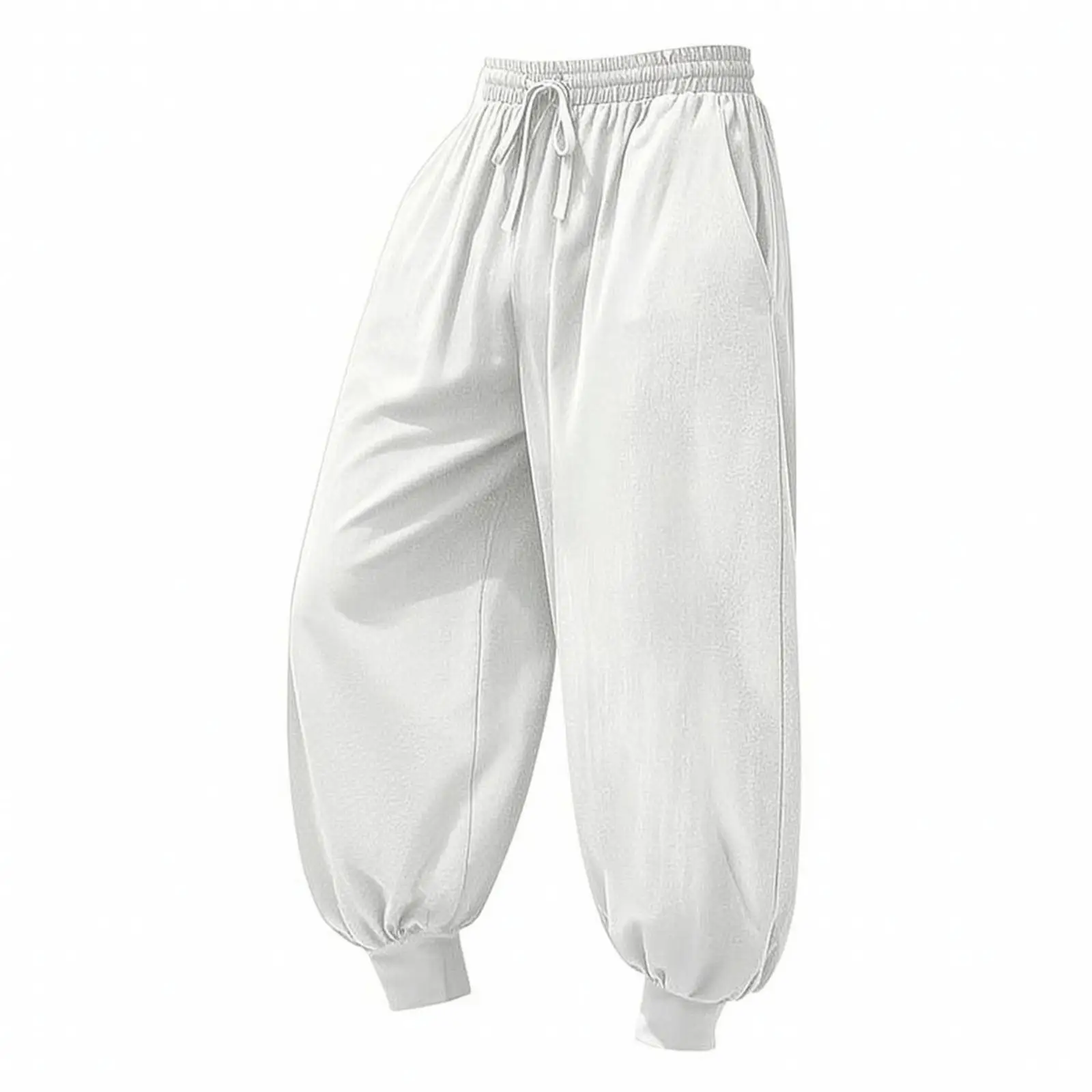 Stylish Baggy Jogger Pants for Women with Adjustable Drawstring and Side Pockets for Weekend Trips