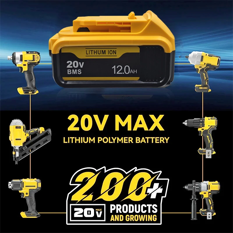 Batería Original de 18Ah/6Ah/3Ah 20V para DeWalt, batería de herramientas reemplazable DCB184 DCB200 DCF892 DCF845 DCF850 DCF911 DCD800 DCD805