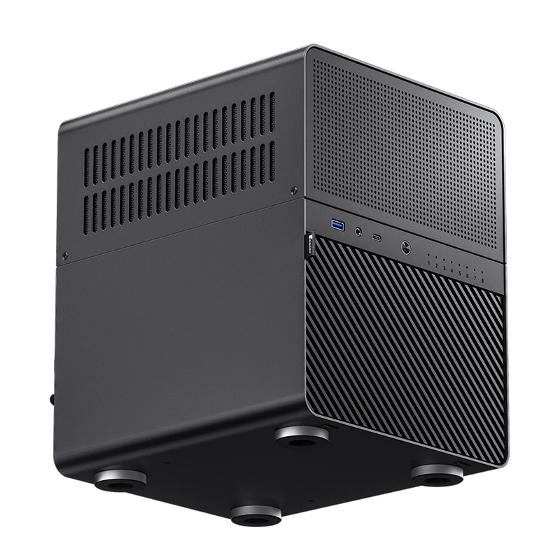 Imagem -03 - Nas Itx Mini Case All-in-one Alumínio Office Desktop Chassis Disco Rígido Localização Suporte 250 Milímetros Placa Gráfica pc Case Jonsbo-n3