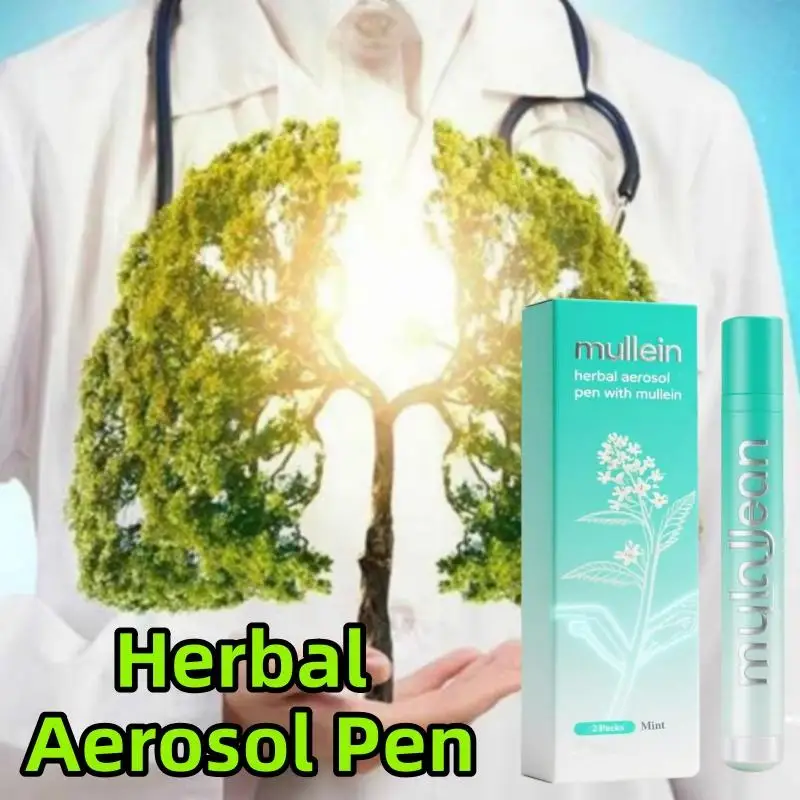 

Mullein Lung Cleanser Pen herbal aerosol pen with mullein Breath Refresh Nasal Inhaler Lung Detox Improve Breathing