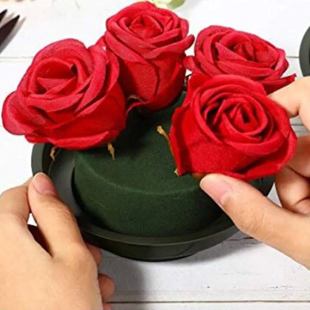 

12 Pcs Reinforced Flower Mud High Density Dry Floral Flowers Round Green Environmental Protection Material Practical