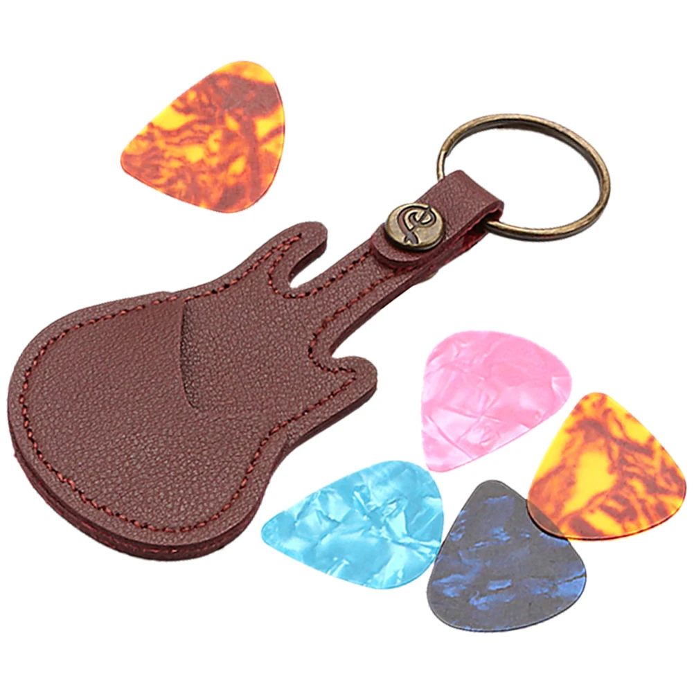 

Guitar Pick Bag Picks Holder ganizer Container Plastic Carrying Case Storage Acoustic Guitar Shaped Trendy Practical Accessory