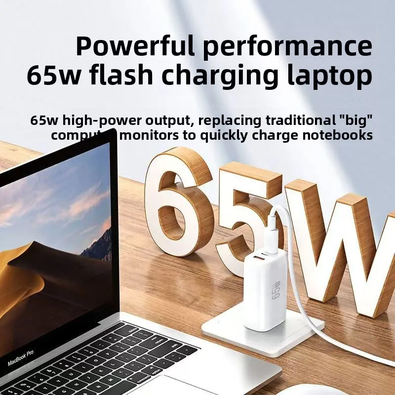 65W GaN USB Type C Charger For Laptop PPS 45W 25W Fast Charge For Samsung Xiaomi Realme Mobile IPhone15 14 13 Pro Phone view 3