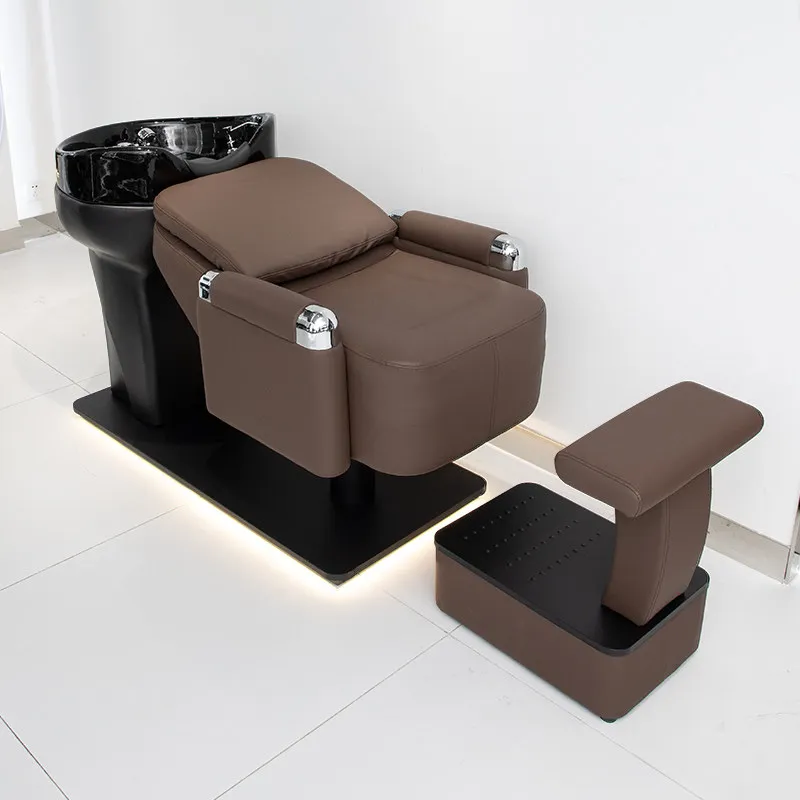 Barber Wash Elegant Shampoo Bed Salons Modern European Shampoo Bed Hair Wash Chair Machine Myjka Fryzjerska Beauty Furniture
