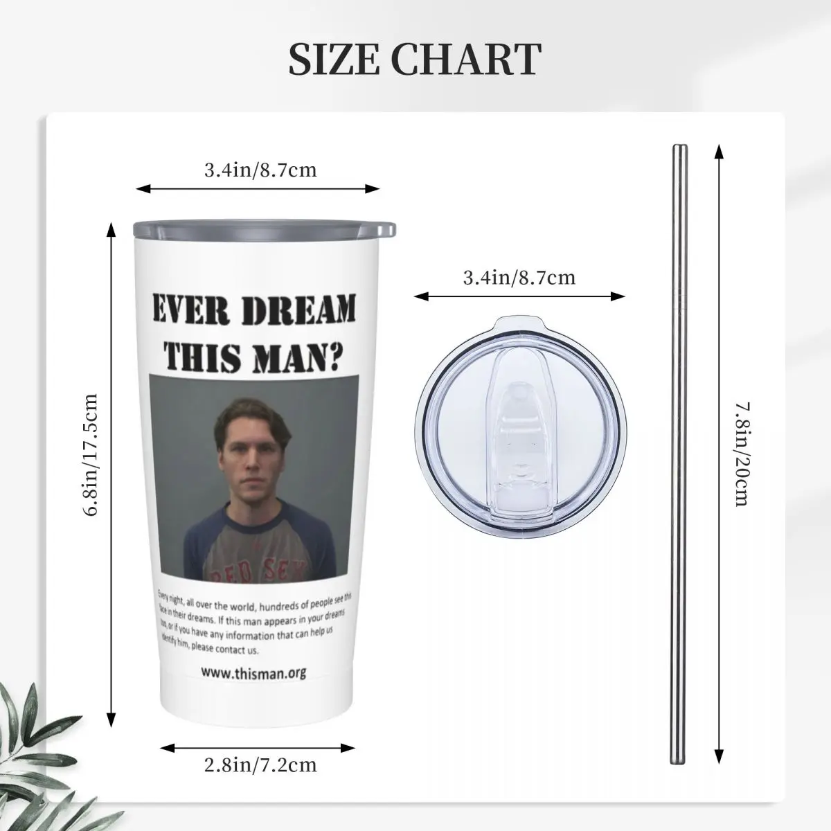 Ever Dream This Jerma Stainless Steel Tumbler Vacuum Insulated Mugs Thermal Cold Cup Straws With Lid 20oz