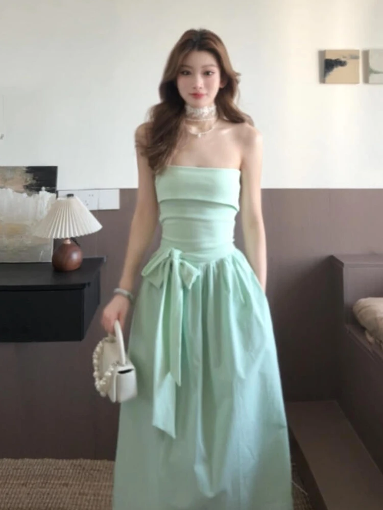 

Потрясающее женское летнее пляжное платье-сари на одно плечо с узлом, длинная юбка А-силуэта с завышенной талией, новинка