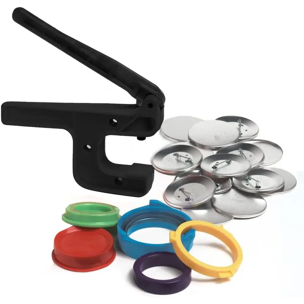 

100M 2 1/4" Button Maker Deluxe Kit with Bonus Design Pack, DIY Button Mg Arts and Crats Kit or Your own Badge Pins