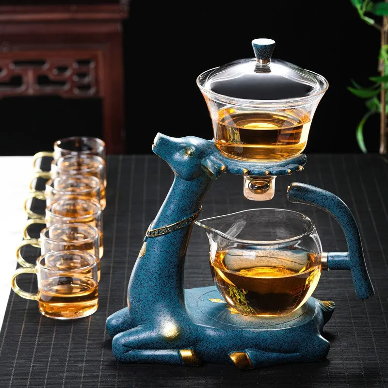 

Magnetic Teapot Set Kungfu Glass Tea Set Magnetic Water Diversion for Kitchen Loose Infusers Kettles Cooking Tea Maker Glasses