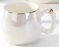 Light luxury pearl ceramic water set, cold water set, household tea set, living room teapot, cup set