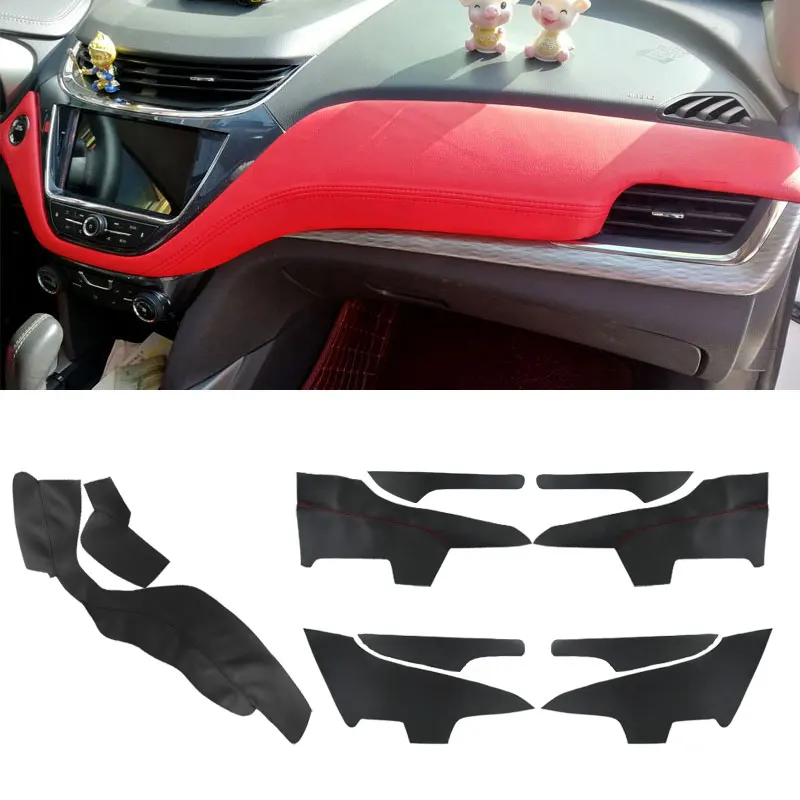 

For Chevrolet Malibu 2016 2017 2018 Car Door Handle Panels / Center Control Dashboard Panel Microfiber Leather Cover Trim