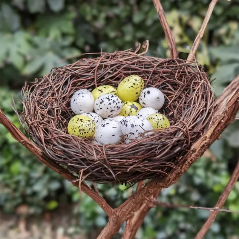 8/10/12/15/18/20/25cm Natural Bird Nest Easter Decoration DIY Handmade Craft Home Garden Decoration For Easter Supplies