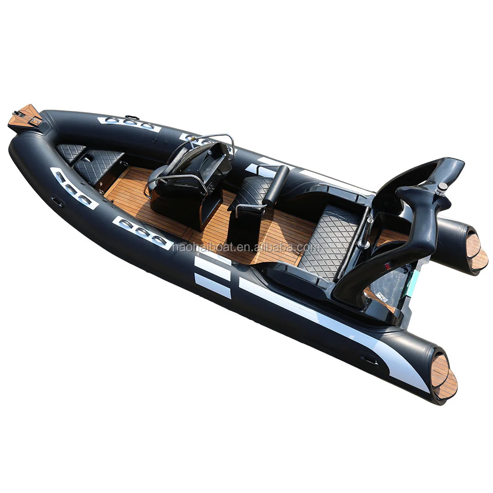 Ocean 16ft Rib480 Inflatable Yacht With High Speed Fiberglass Hull Hypalon/PVC Rowing Sports River Use Outboard Engine Included