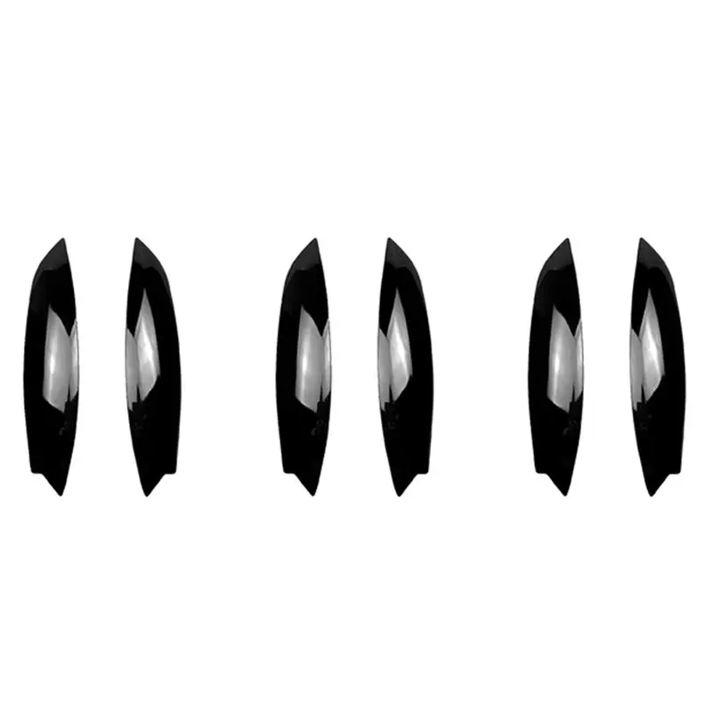 

6X Яркие черные накладки-реснички на фары для Golf 5 R32 MK5 2005 2006 2007