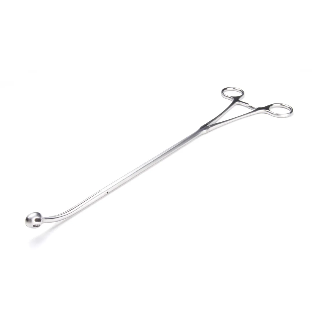 Stainless Steel Manual Grasping Forceps Reusable Curved Clamping Tool