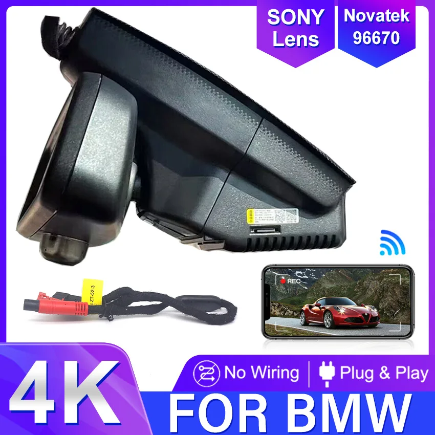 Plug and Play Dash Cam for Car For BMW E Chassis E60 E61 E65 E66 E70 E72 E83 E84 E88 E92 E93, Car DVR 4K for BMW, Car Accessorie