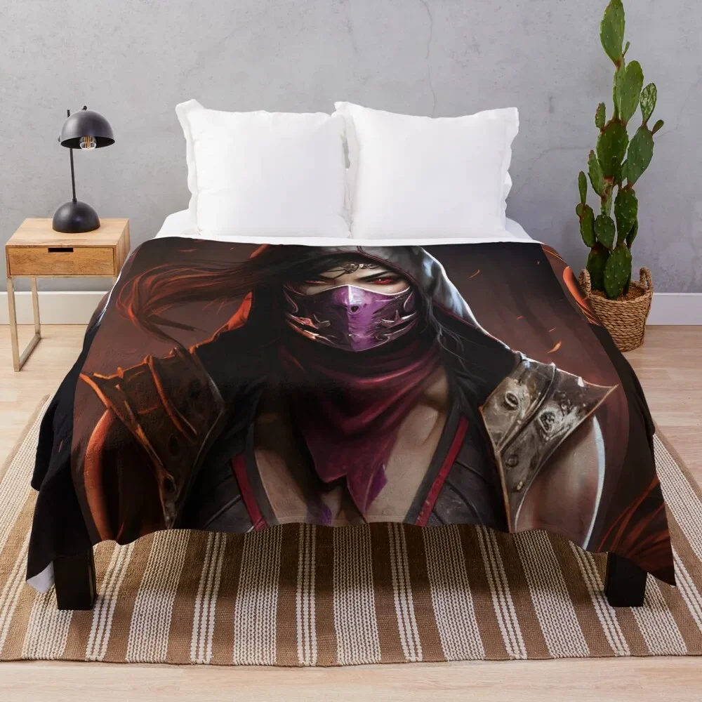 Mileena Throw Blanket Flannel Fabric decorative Fashion Sofas Luxury Blankets